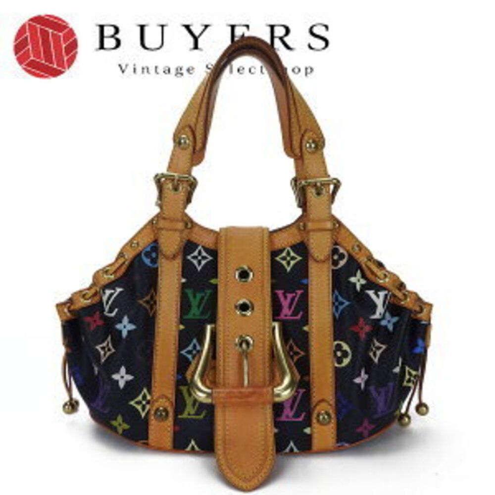 Louis Vuitton Theda Monogram Multicolor Noir Black Handbag